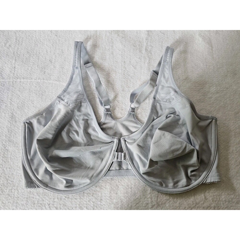 Delimira Front Close Underwire Bra Blue Unlined Full Coverage 42DD 95E W601
